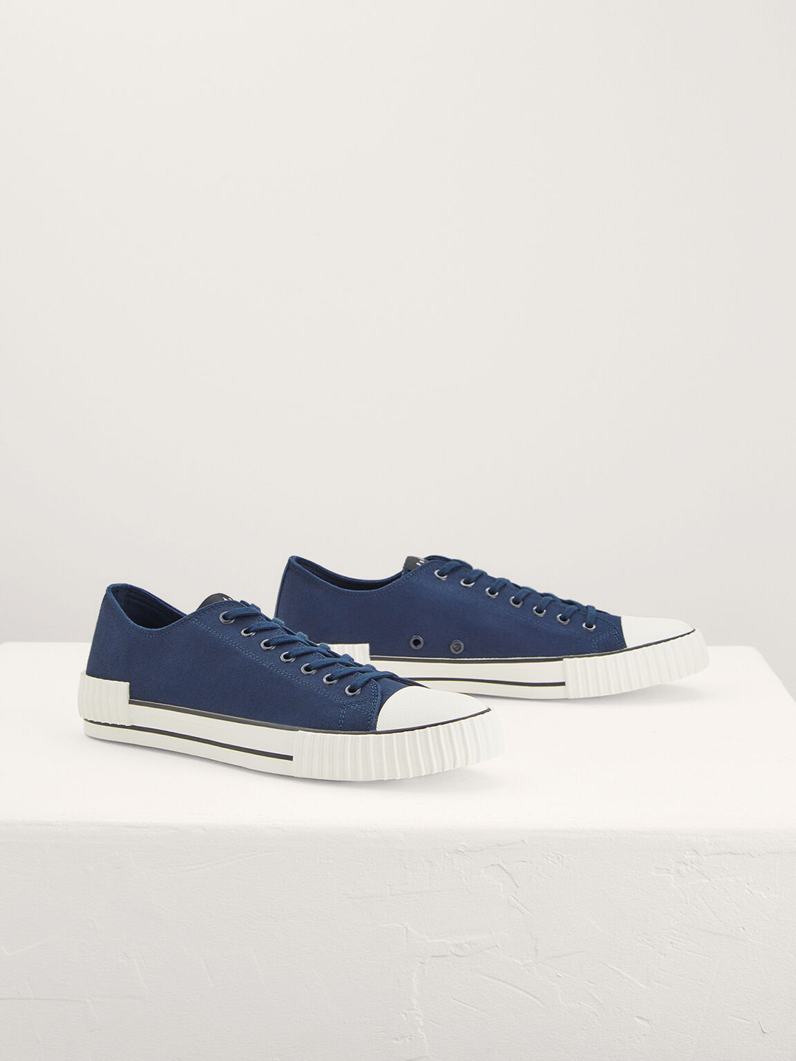 Casual Canvas Sneakers, Navy
