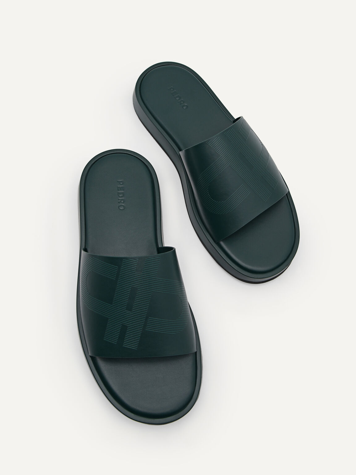 PEDRO Icon Slide Sandals, Dark Green