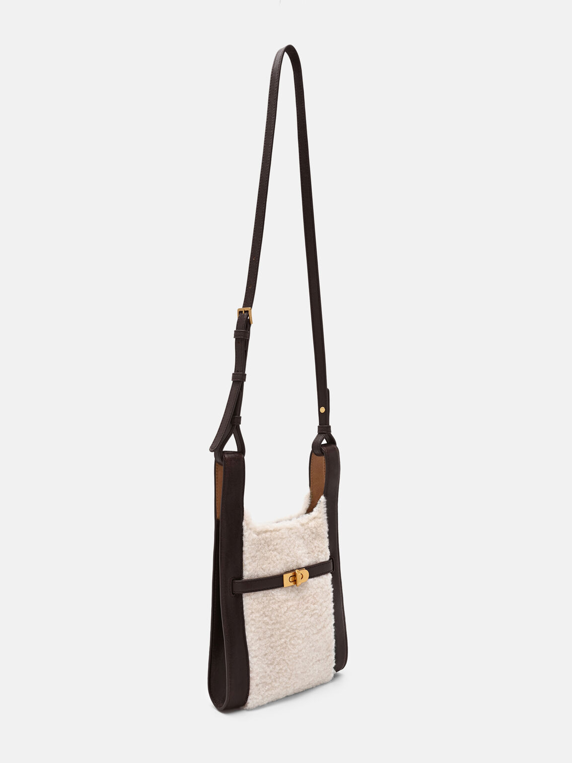Danielle Leather Sling Pouch, Multi Fur