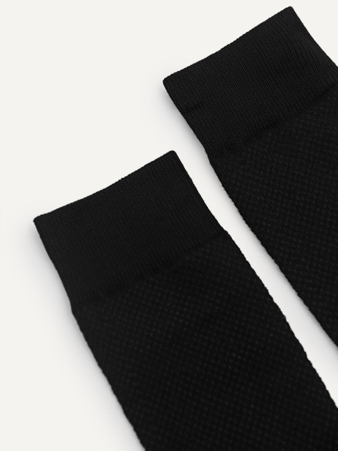 Men's Textured Cotton Socks, Black, hi-res