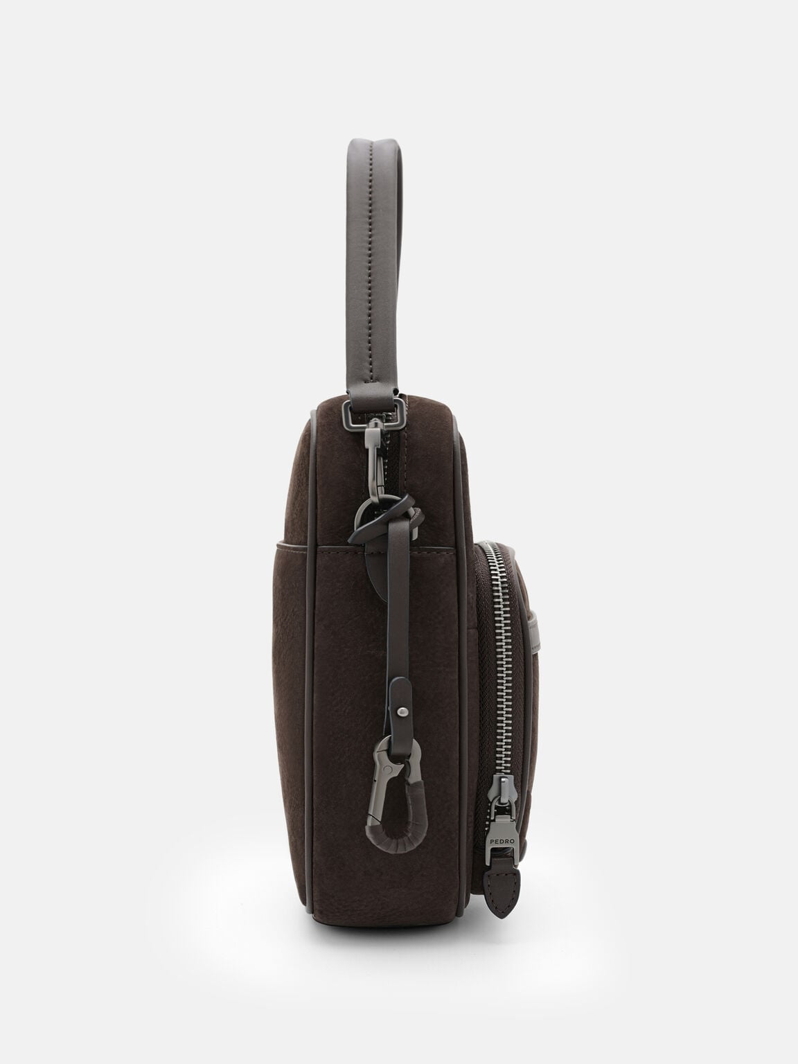 Patrice Leather Crossbody Bag, Espresso Brown