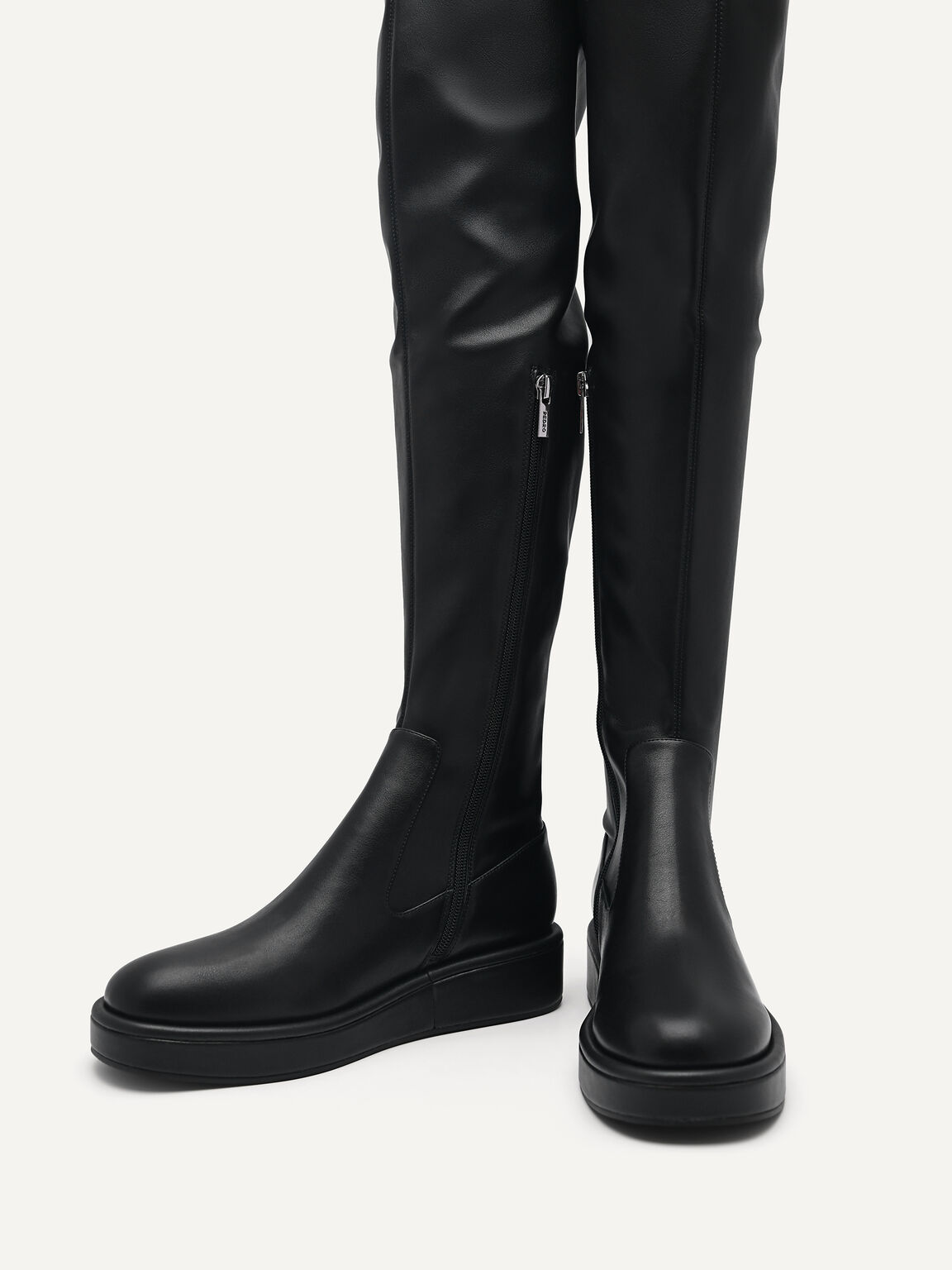 Dessau Knee-High Boots, Black