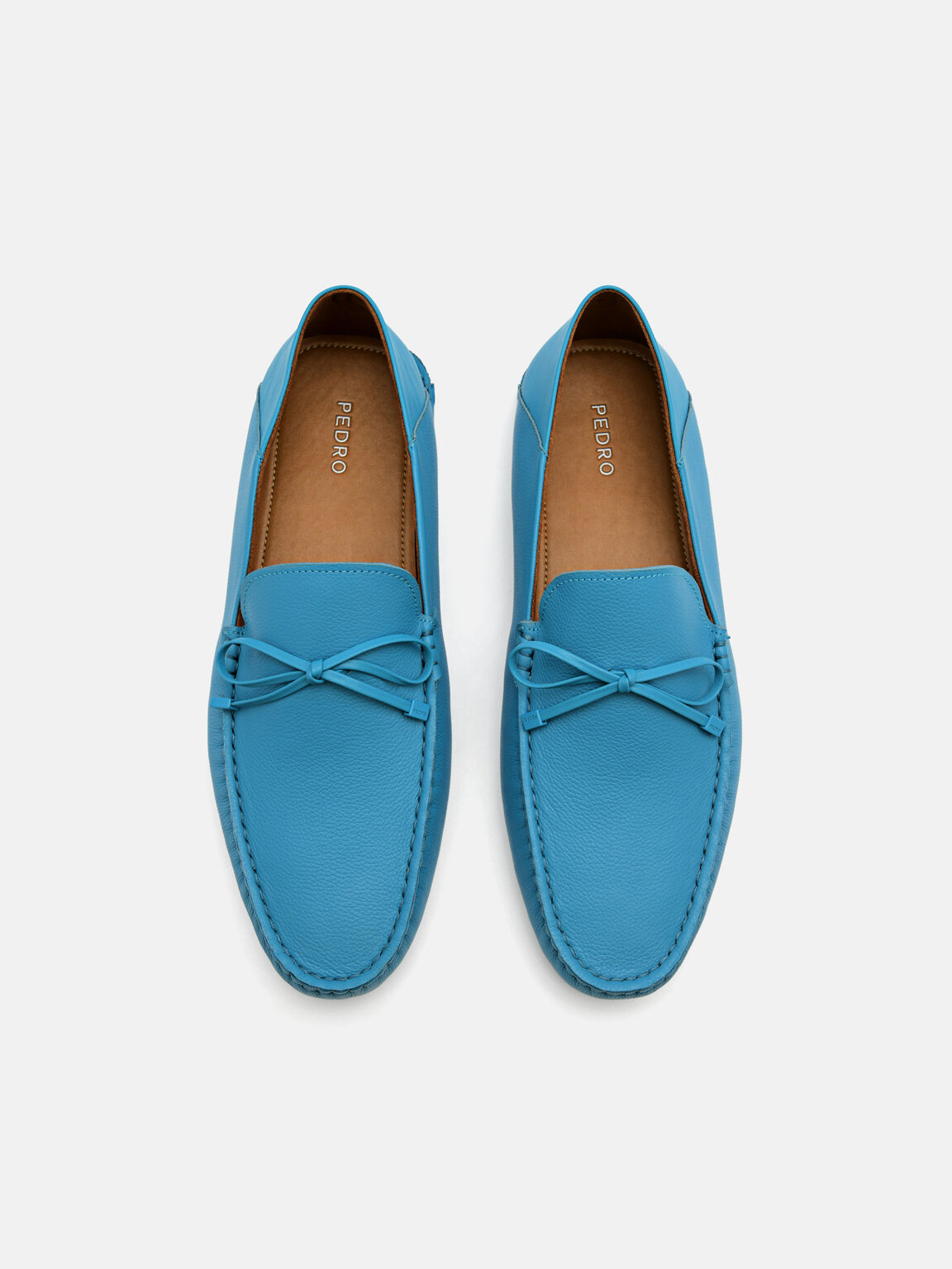 Leto皮革樂福鞋, 藍綠色