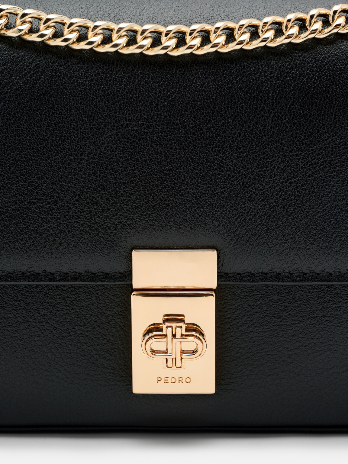 Farida Leather Mini Shoulder Bag, Black