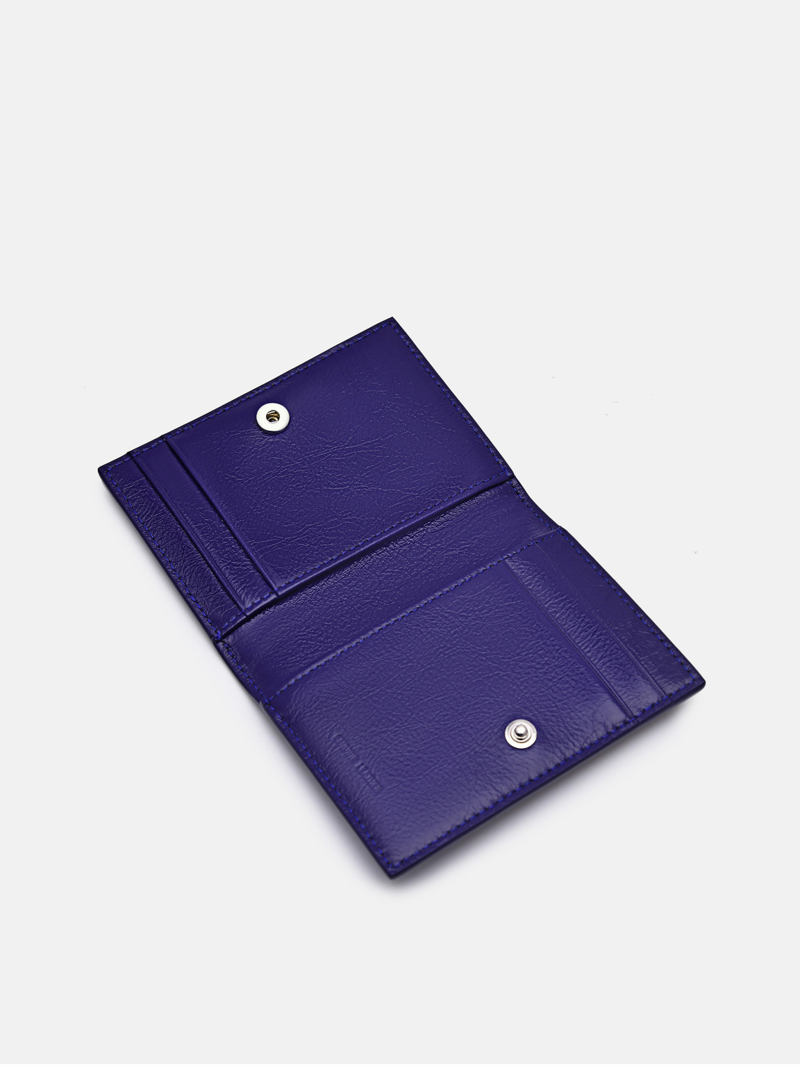 皮革雙折卡包, 紫色