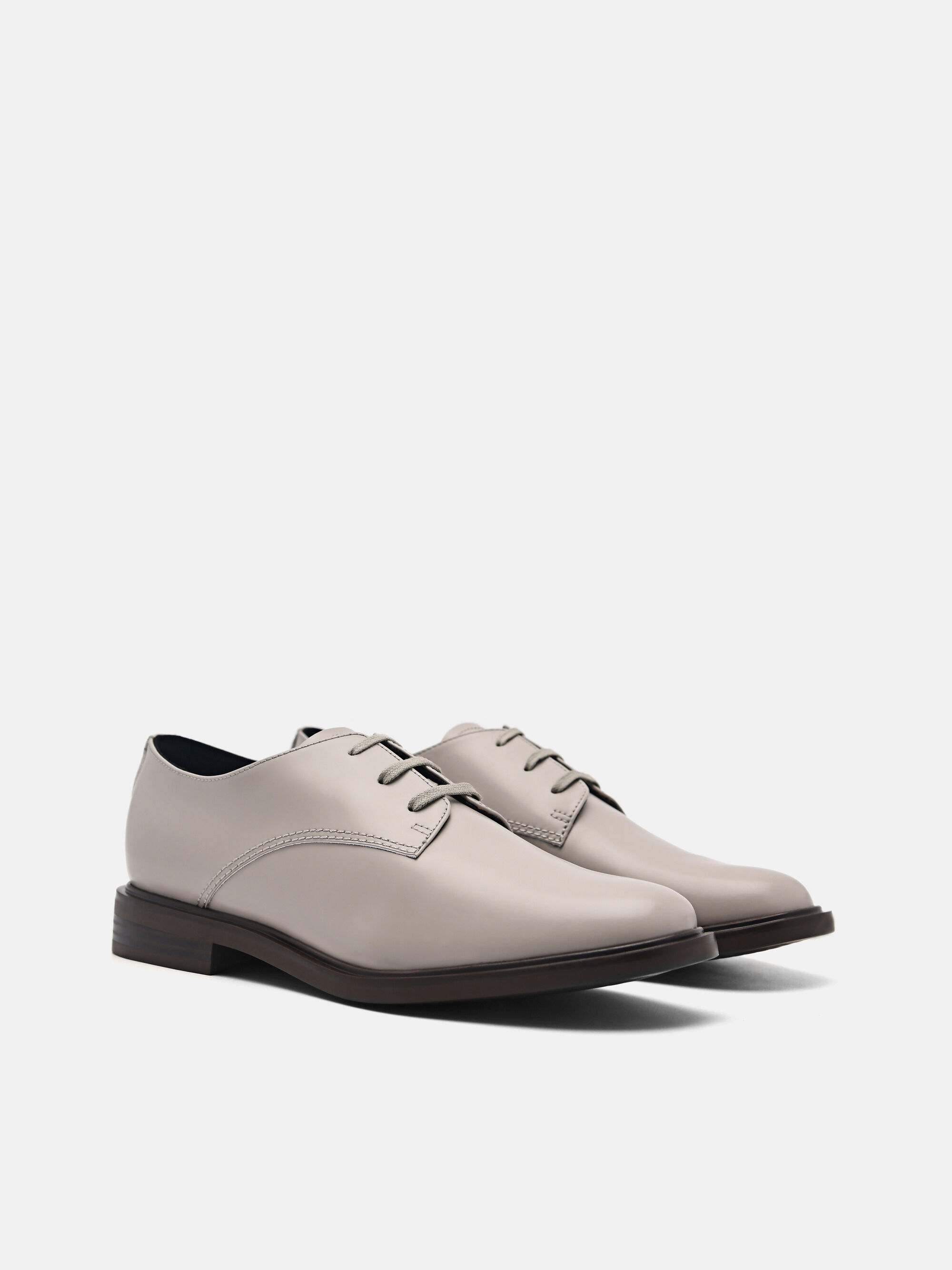 Grey PEDRO Studio Lou Leather Derby Shoes PEDRO SG