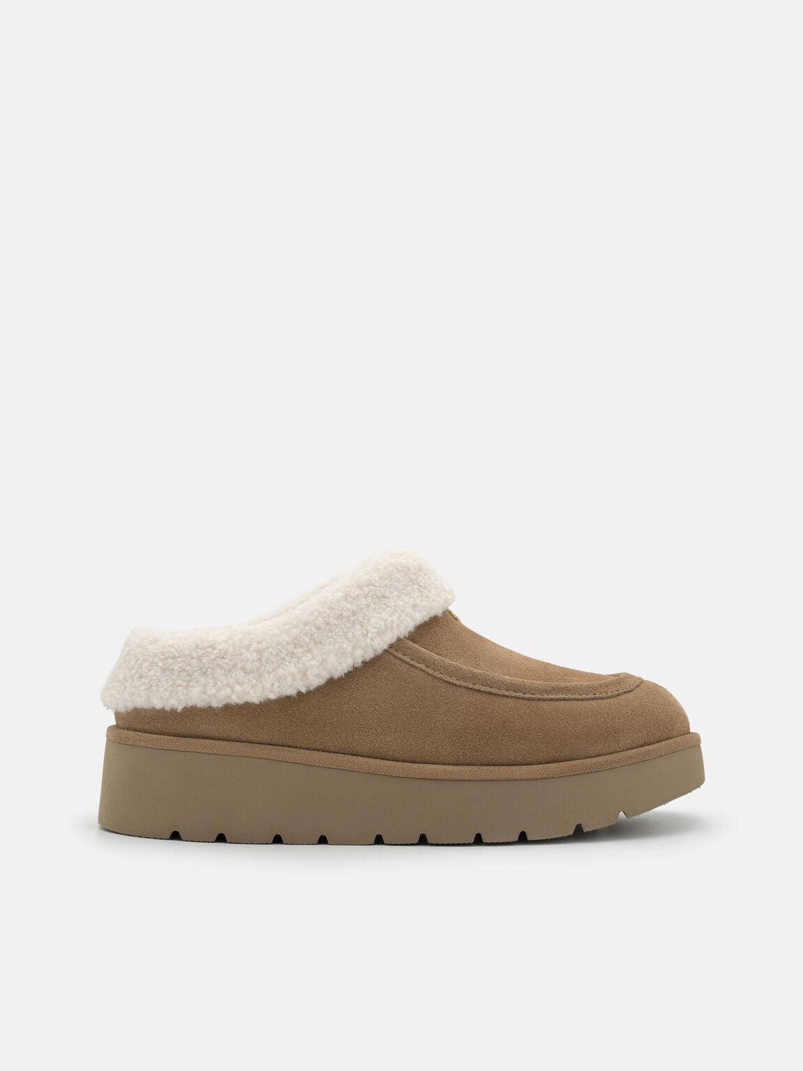 Feliz Suede Mules, Beige