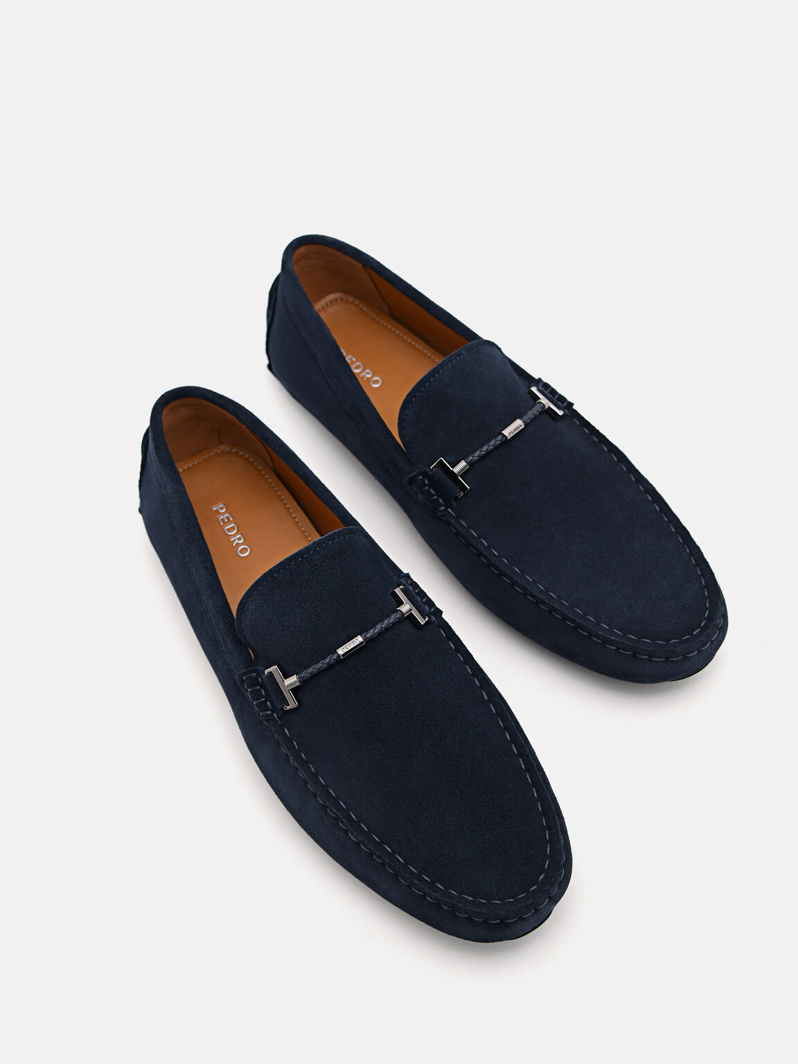 Robert Leather Driving Shoes, Navy
