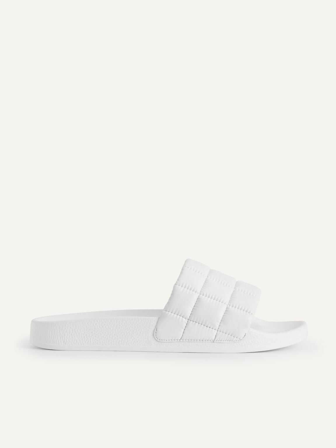Quilted Slides, White