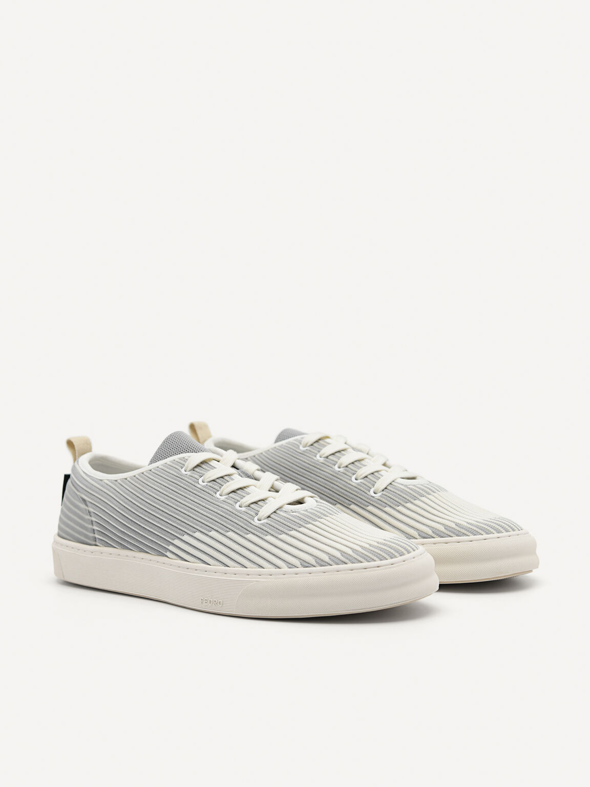 rePEDRO Pleated Court Sneakers, Light Grey