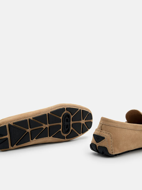 Dale Suede Horsebit Driving Shoes, Sand