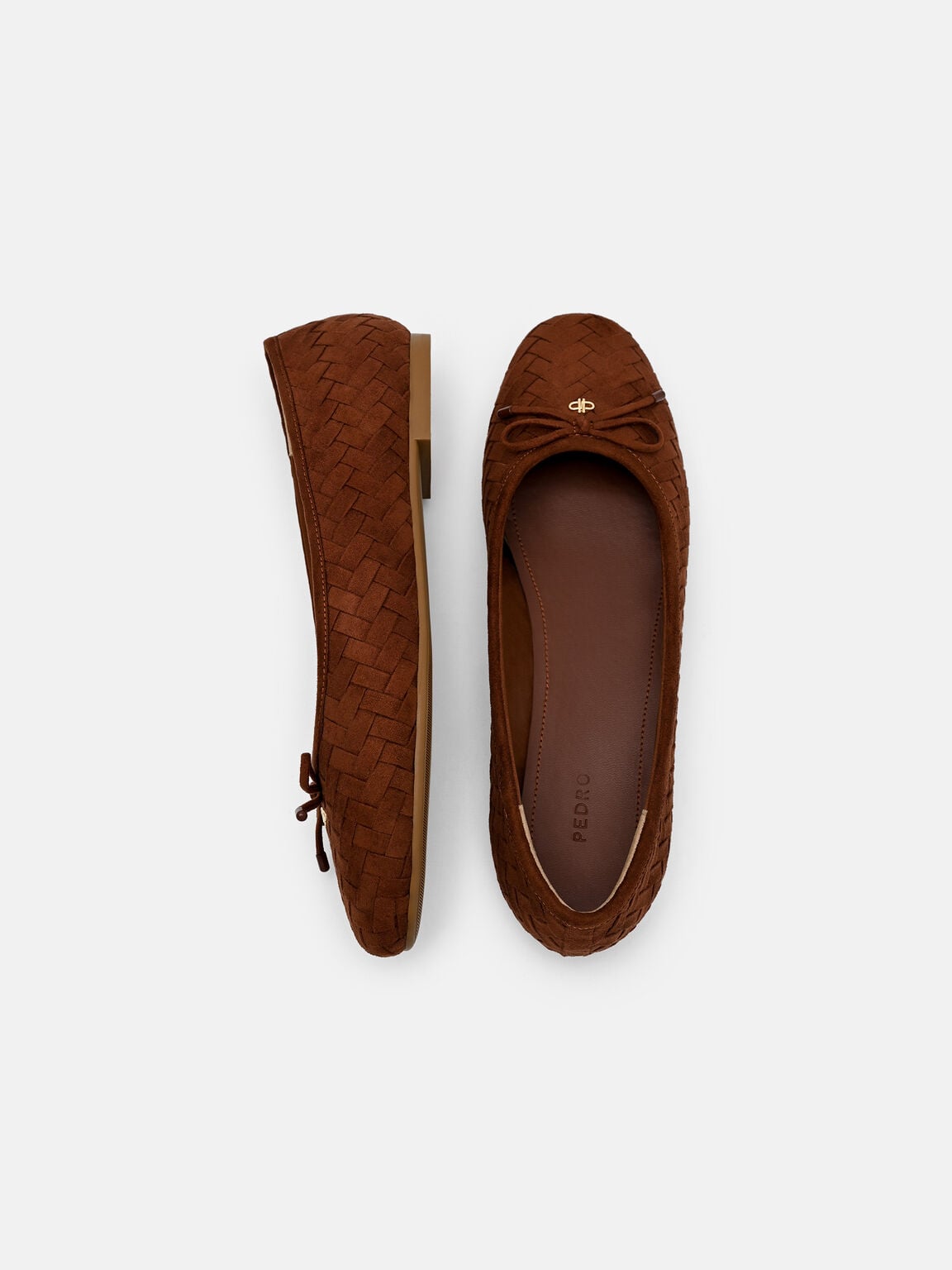 Anna Ballerina Flats, Mahogany