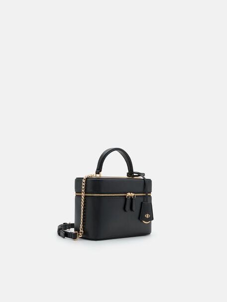Ari Leather Shoulder Bag, Black