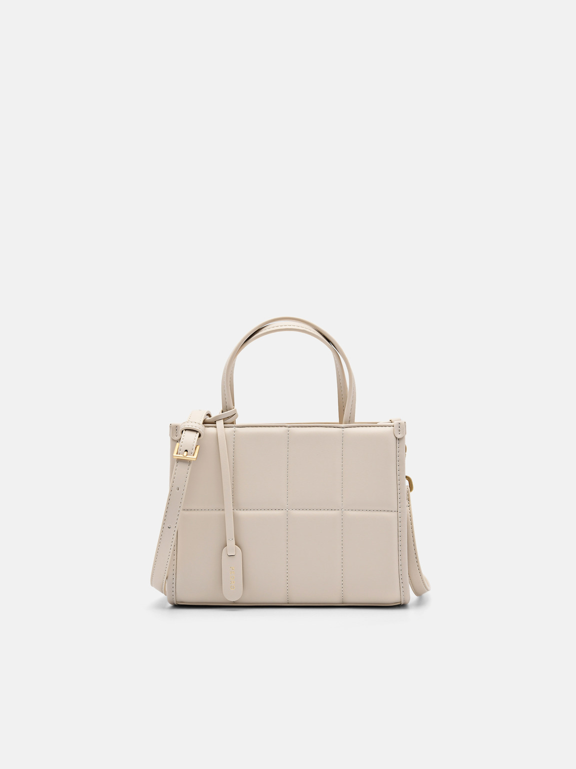 Mini Quilted Handbag, Beige
