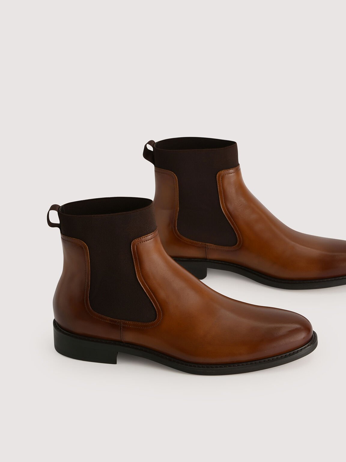Leather Chelsea Boots, Cognac