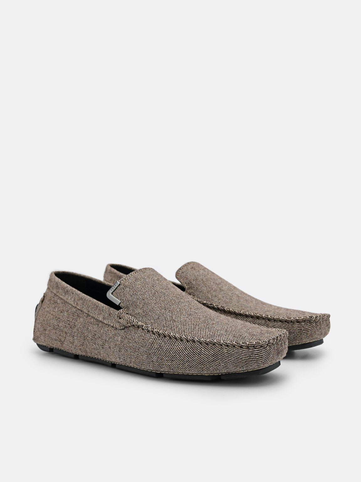 Fabric Moccasins, Taupe