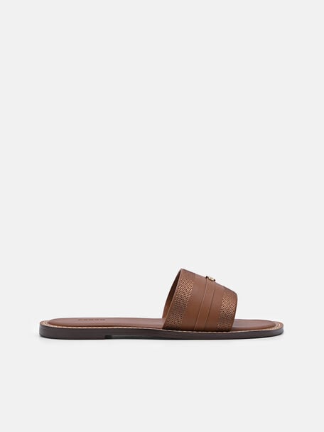 Slide Sandals, Brown