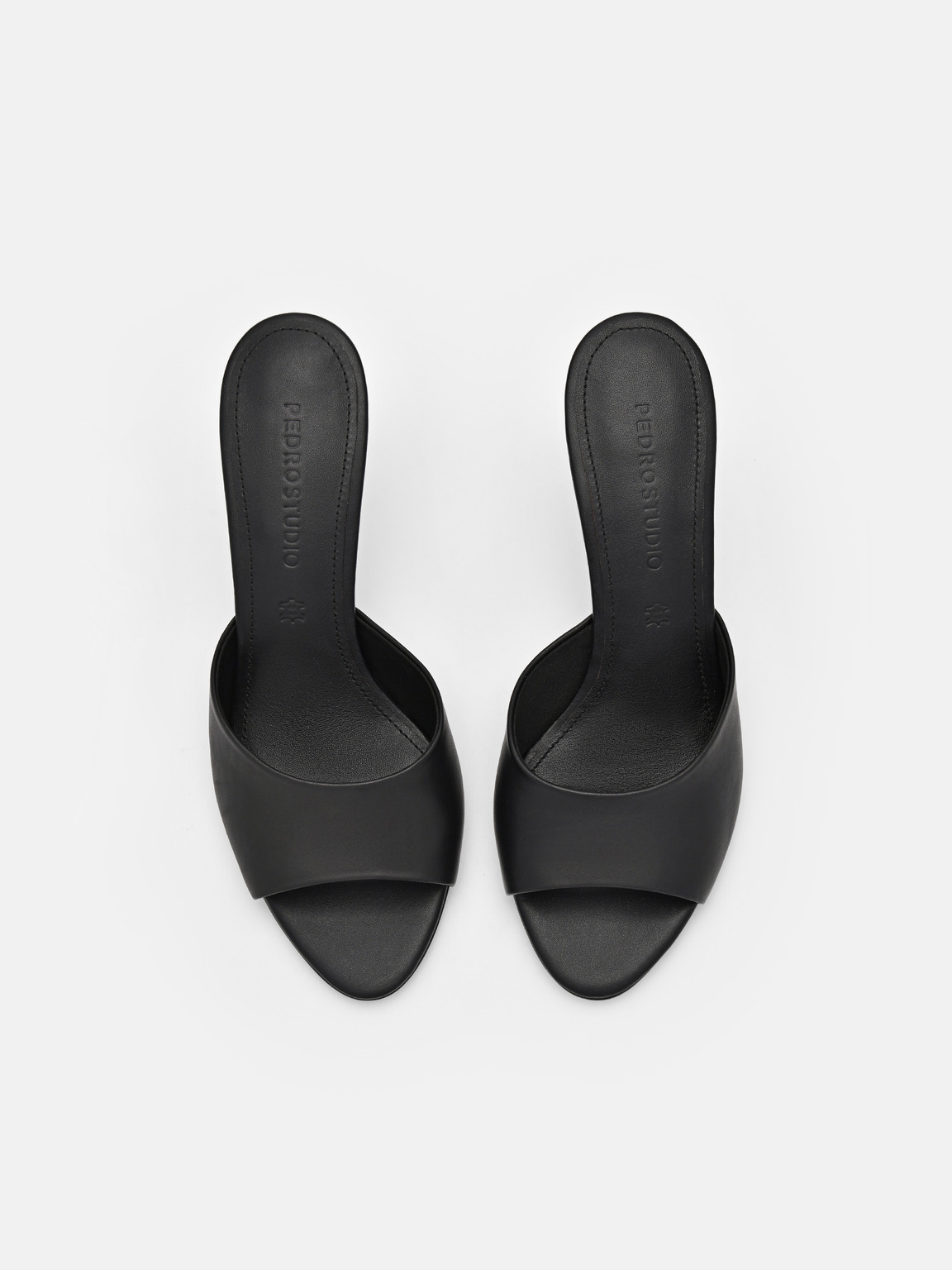 PEDRO Studio Ashley Leather Heel Sandals, Black