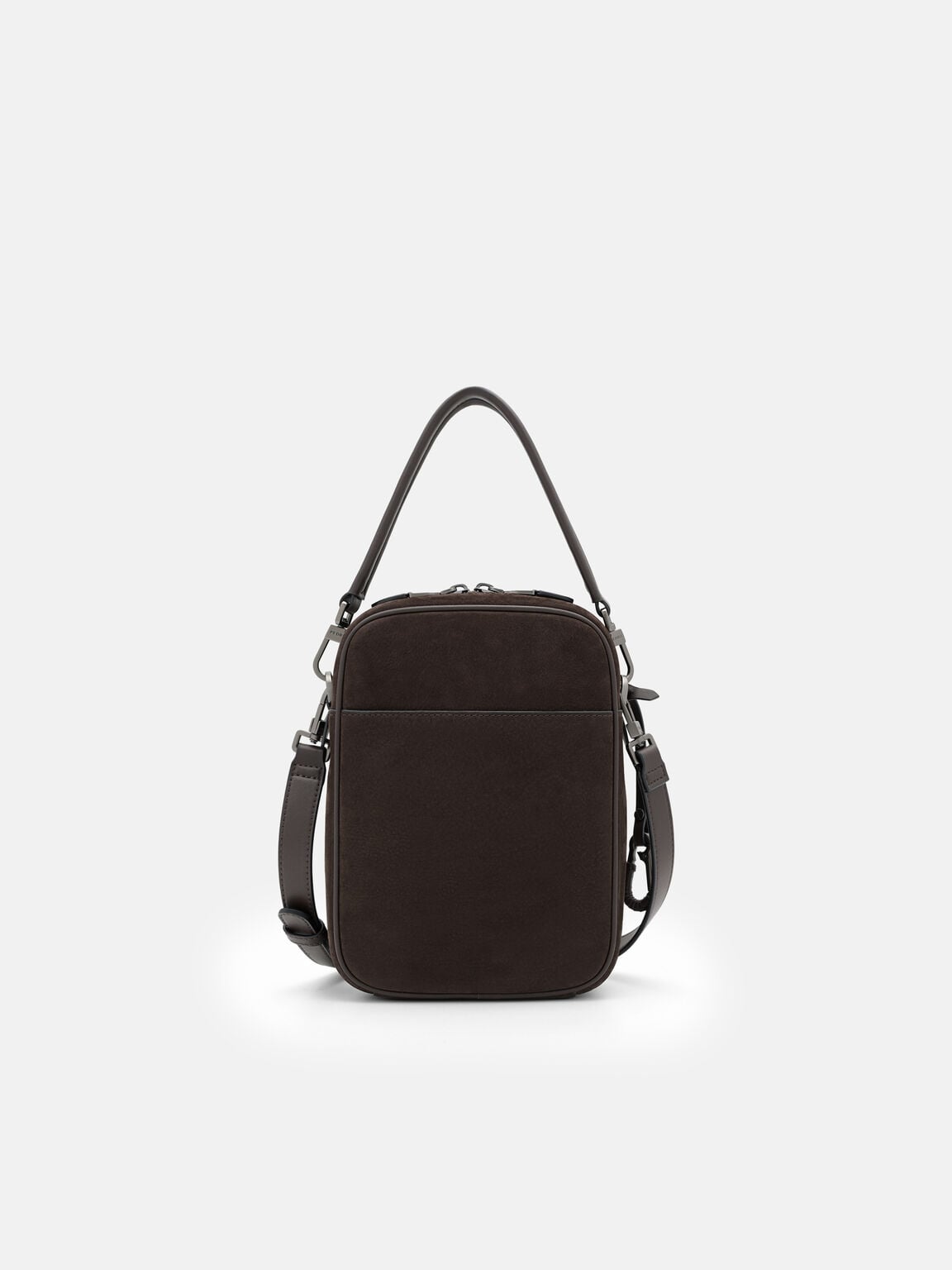 Patrice Leather Crossbody Bag, Espresso Brown