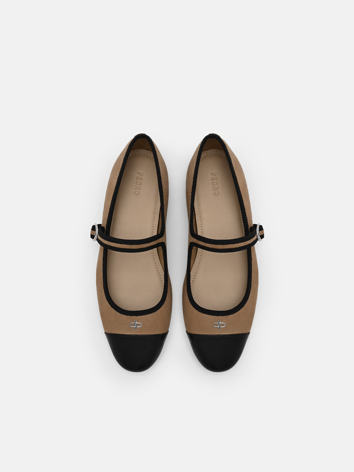 Alina Suede Ballerina Flats, Beige Suede