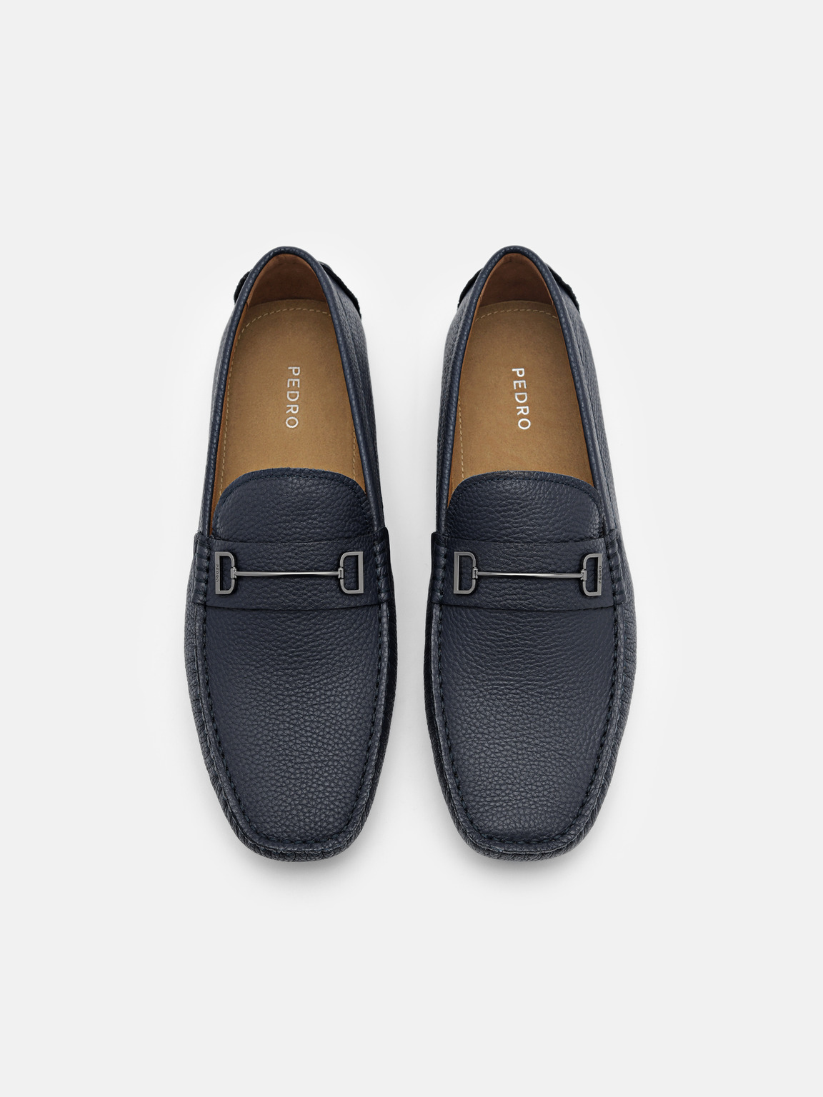 Casey Leather Driving Shoes, Navy