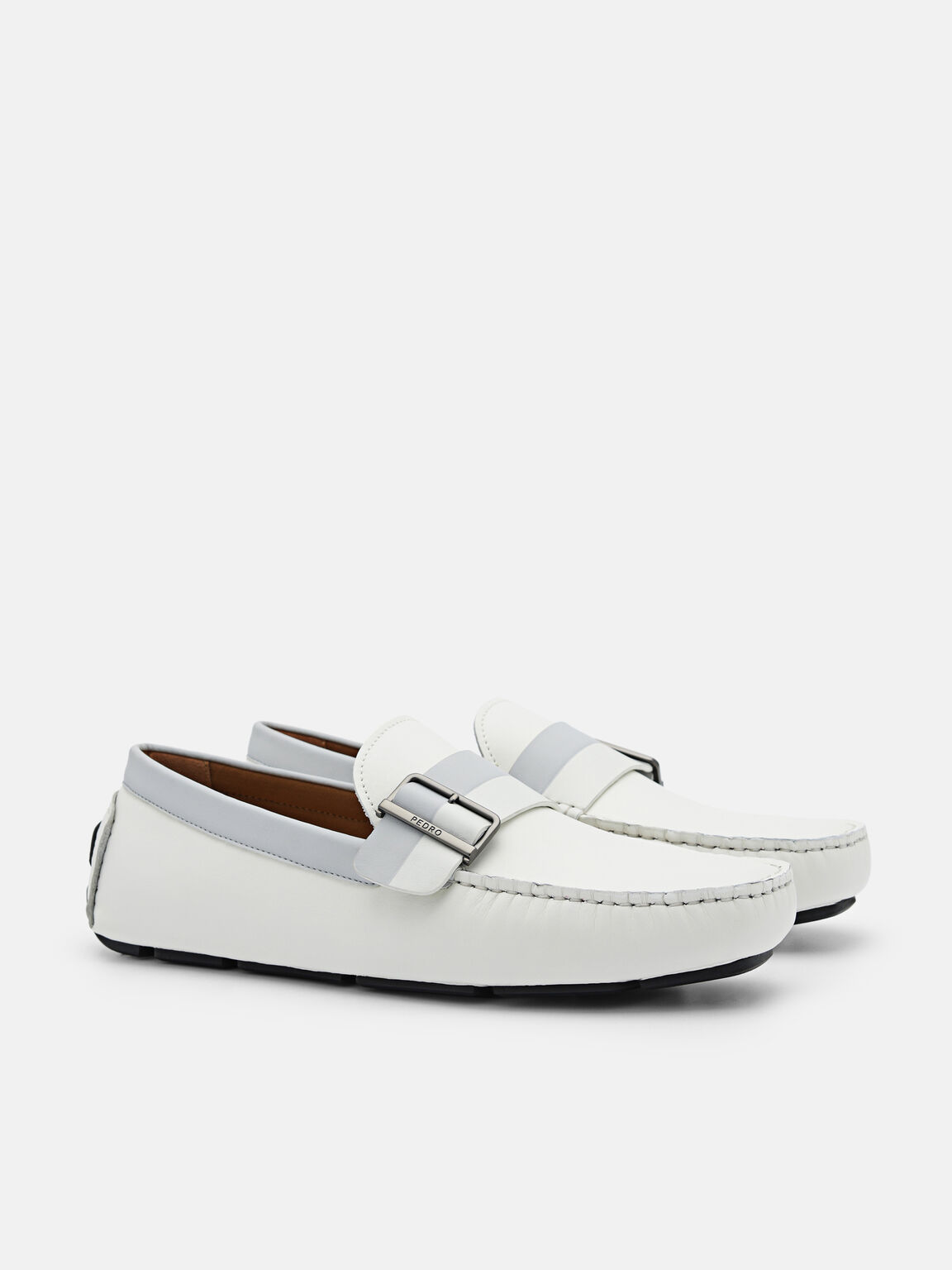 Ripley Leather Moccasins, White