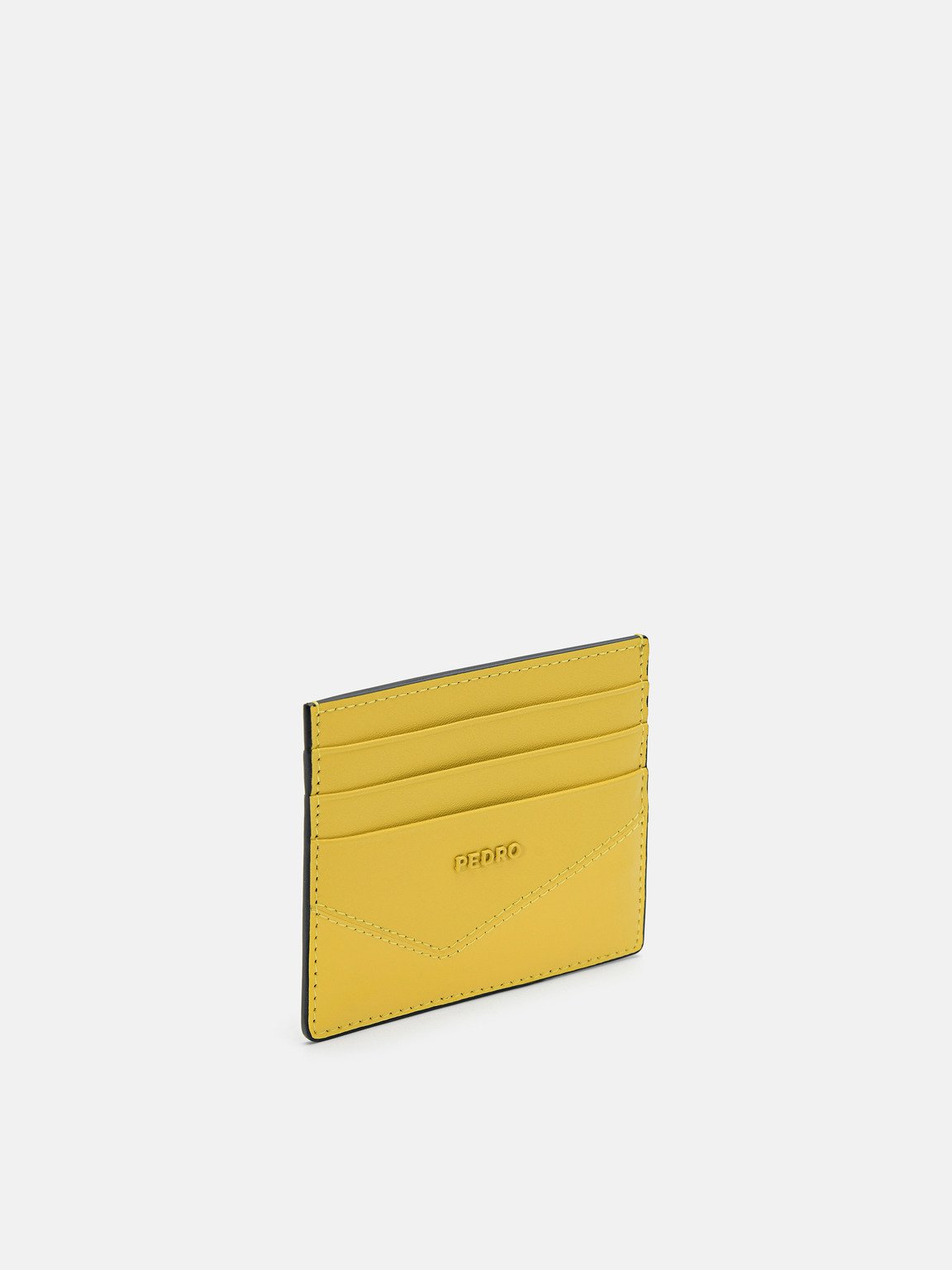 레더 지퍼 카드 지갑, 옐로우