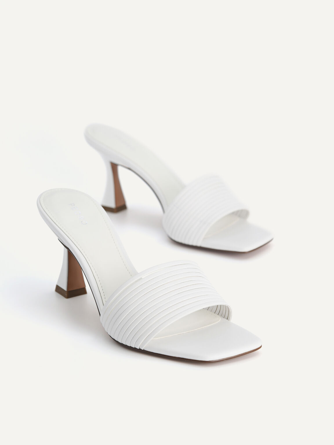 High Heeled Sandals, White