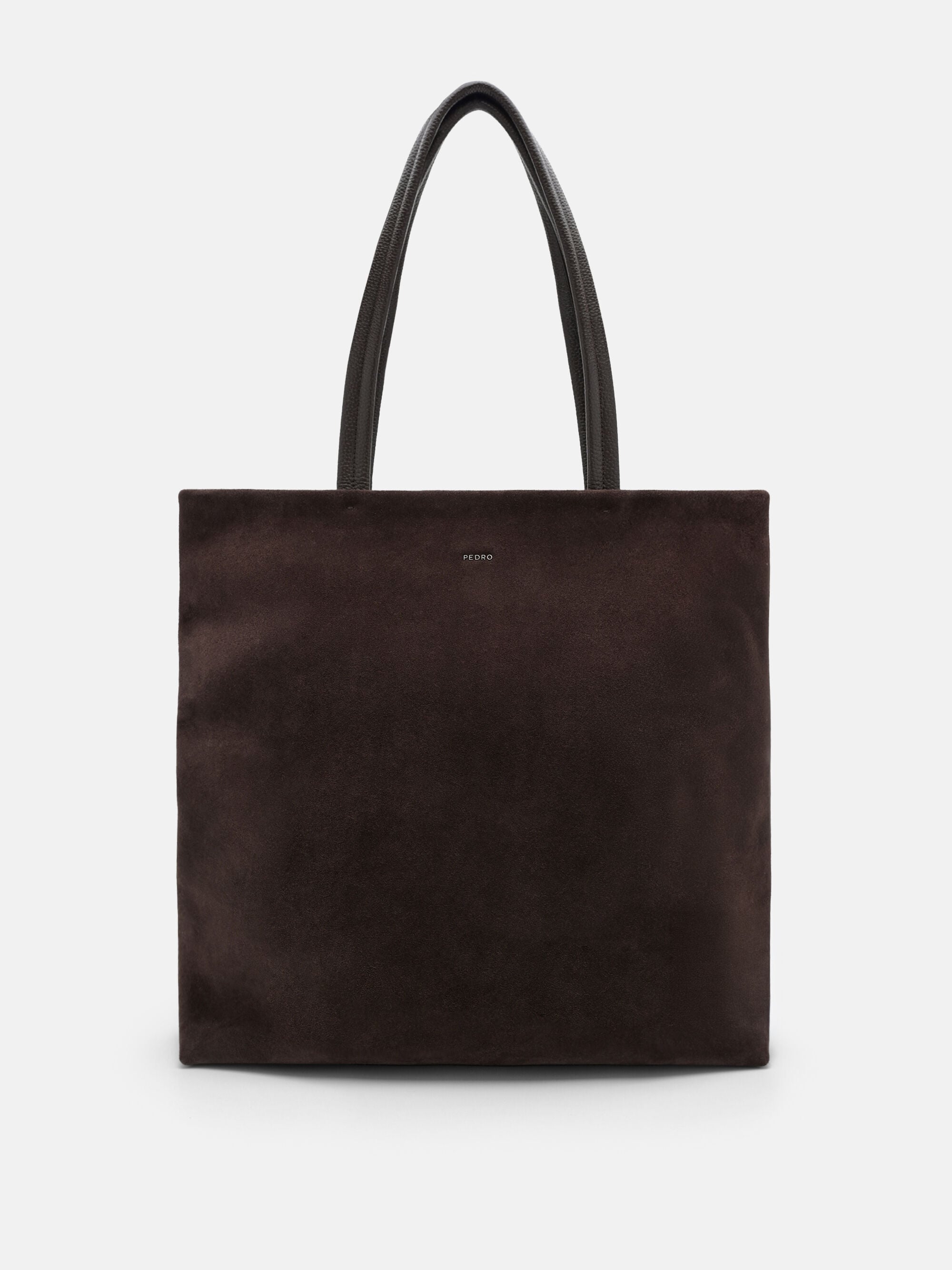 Espresso Brown Asher Suede Tote Bag - PEDRO US