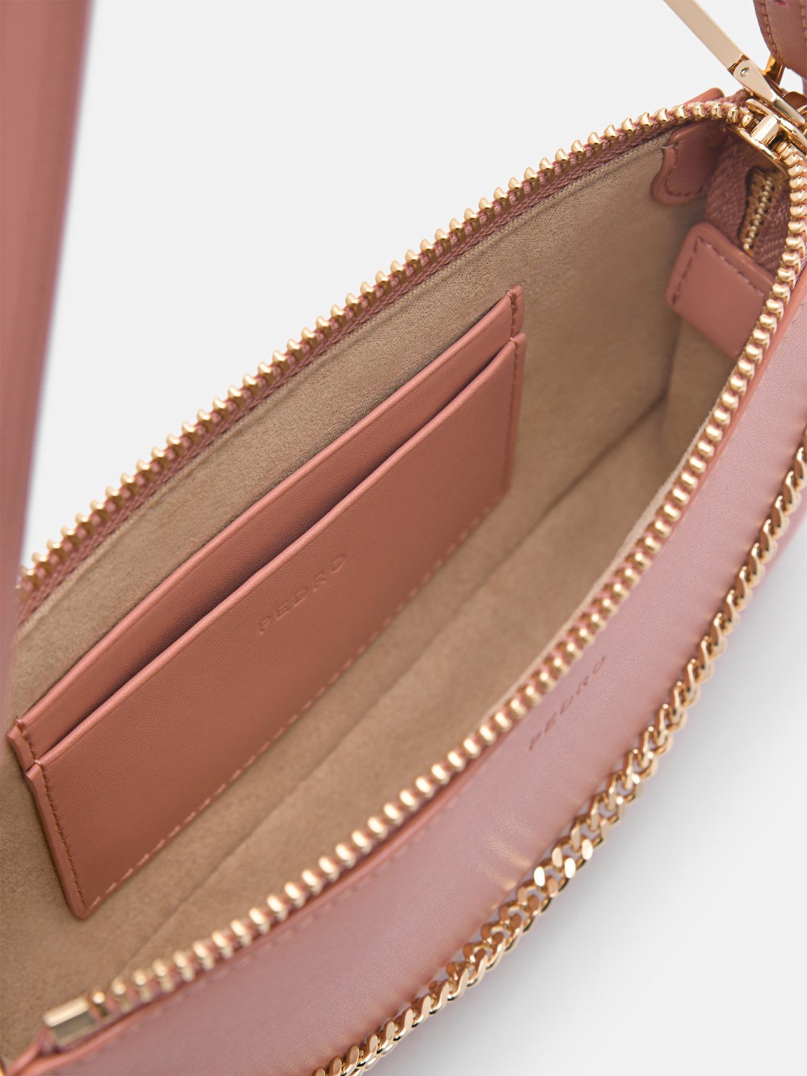 Maddy Leather Sling Pouch, Blush