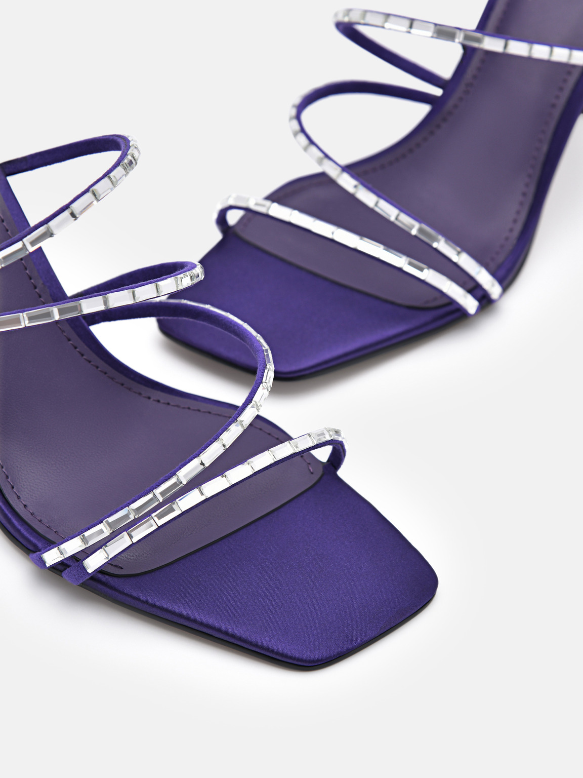 Savannah Heel Sandals, Dark Purple