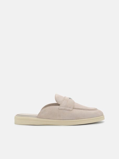 Roam Suede Mules, Beige Suede