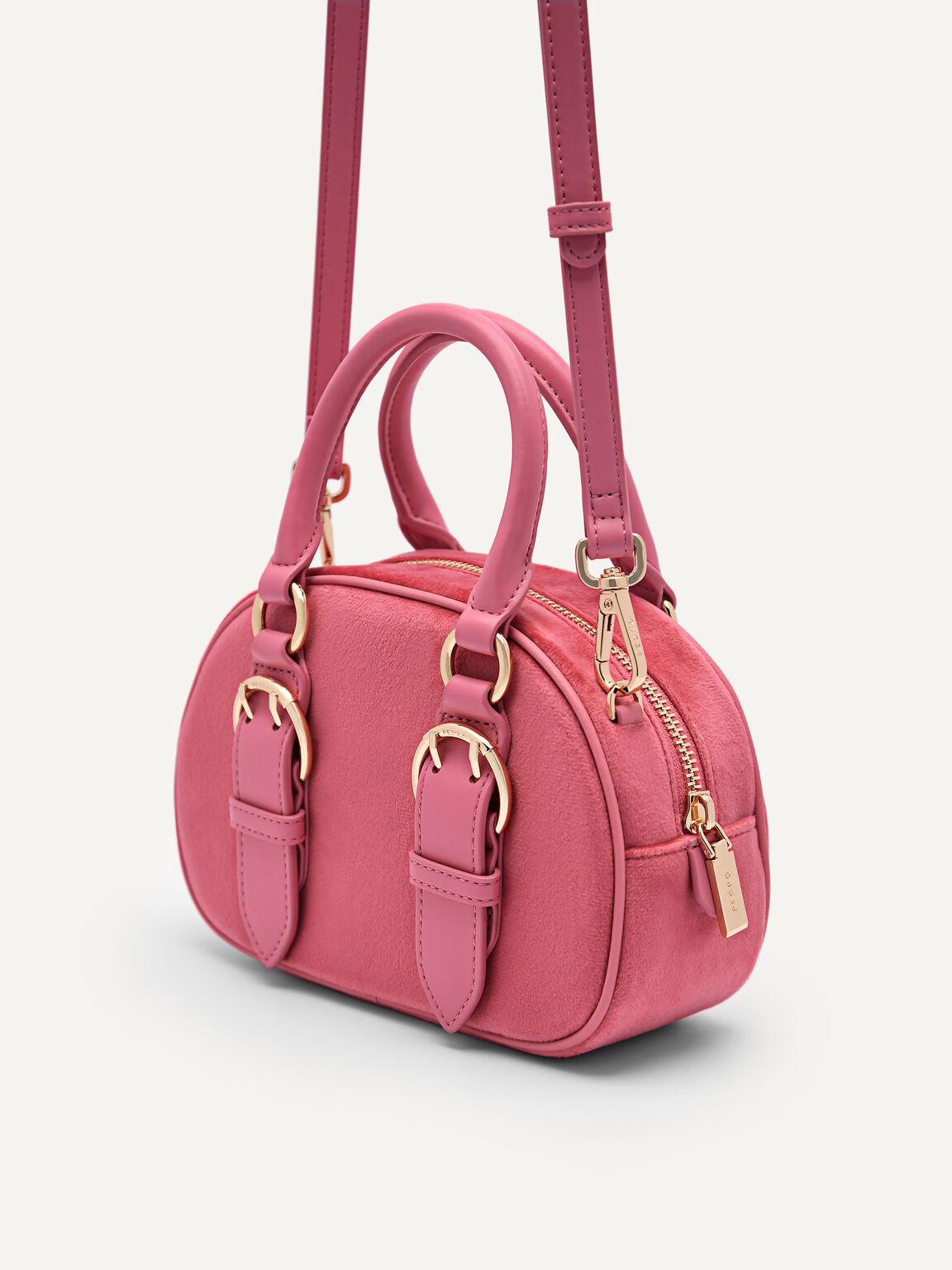 Mini Buckle Handbag, Pink