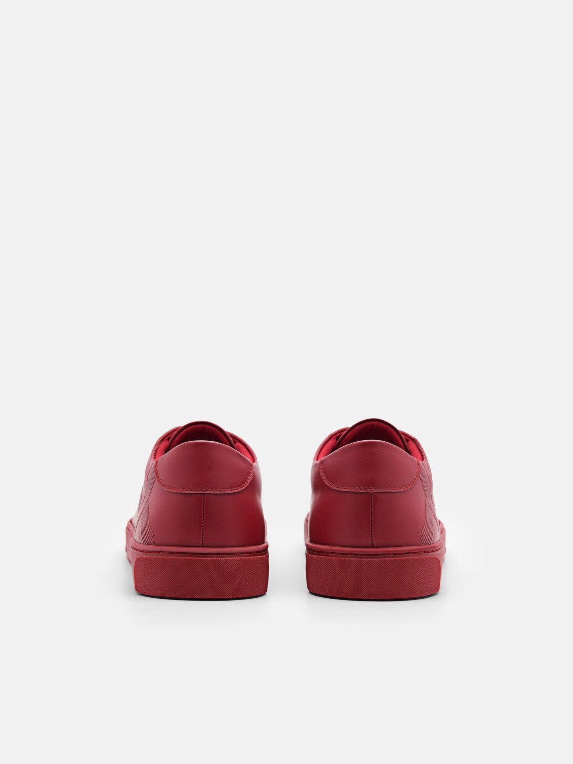 男士PEDRO Icon Ridge皮革板鞋, 红色