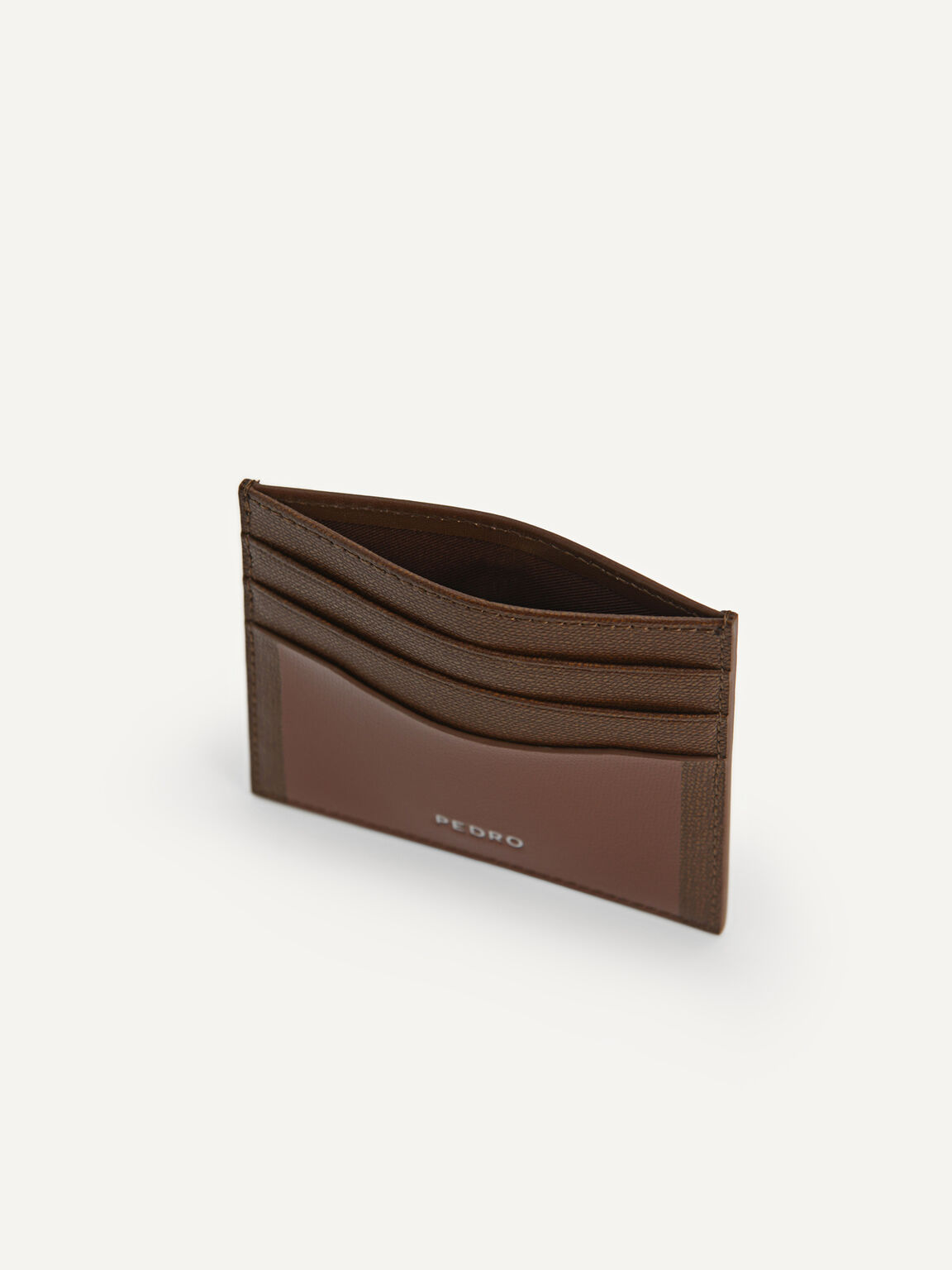 Full-Grain Leather Cardholder, Dark Brown
