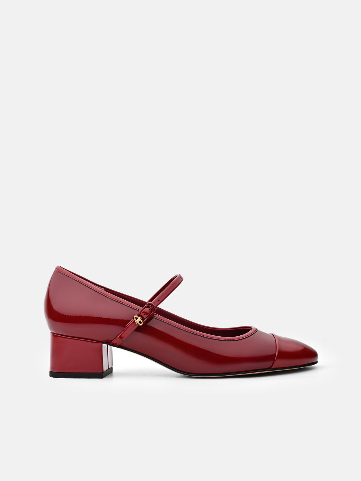 Claude Leather Mary Jane Pumps, Red
