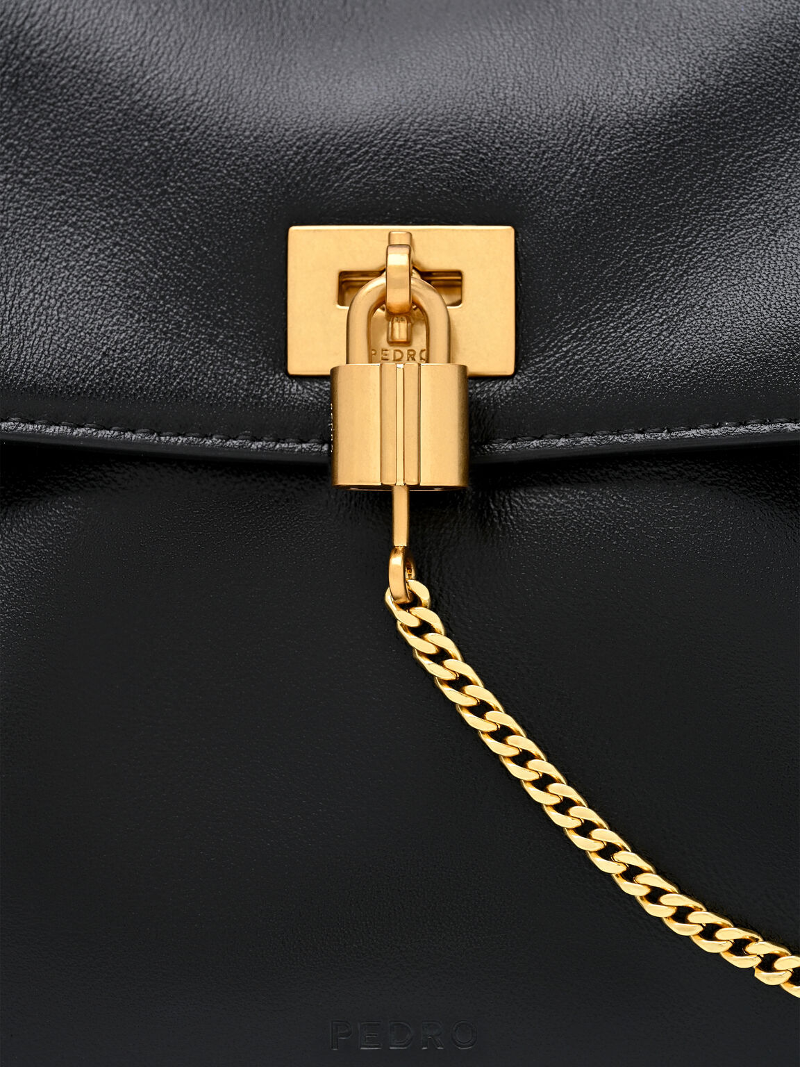 Mirelle Leather Shoulder Bag, Black