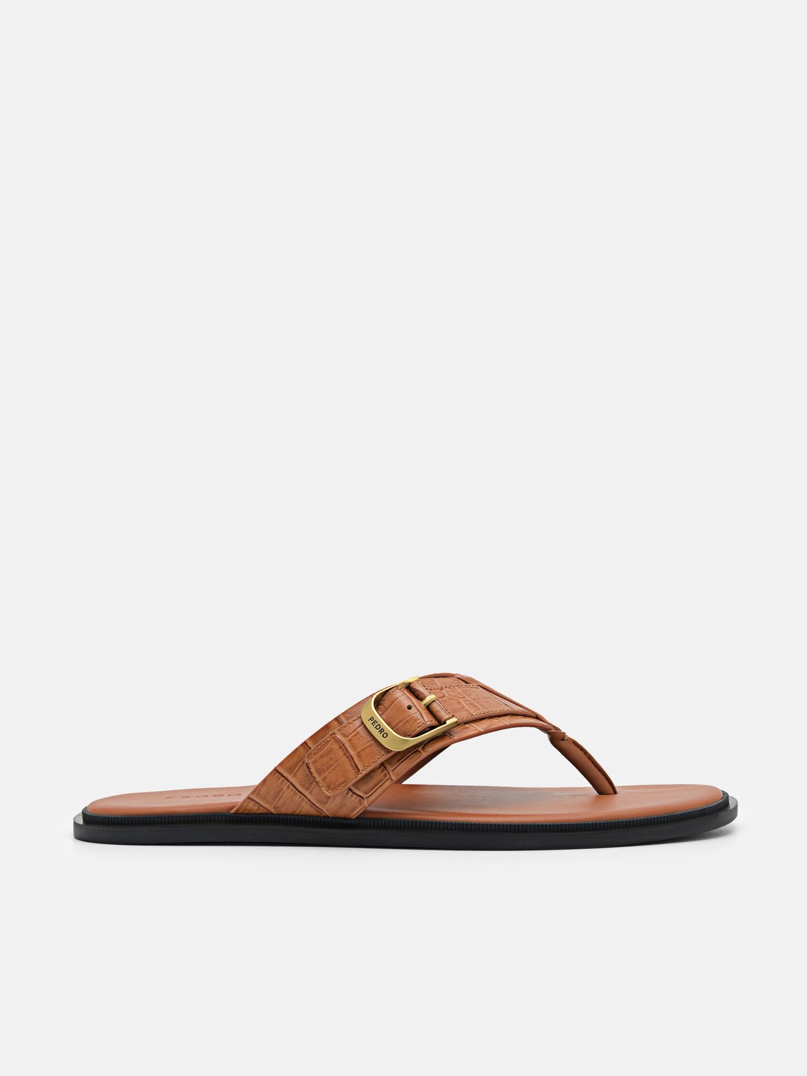 Helix Leather Thong Sandals, Camel
