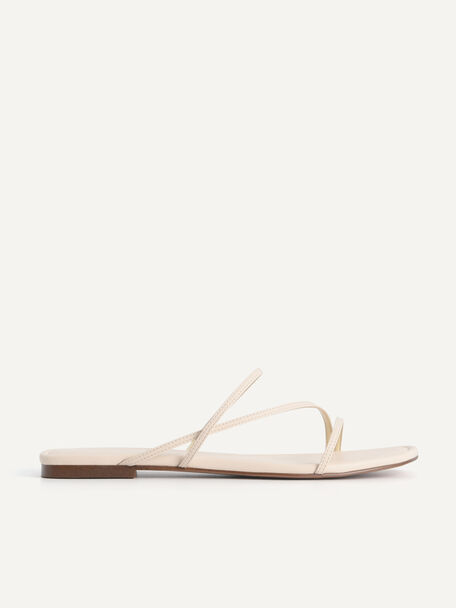 Strappy Flats, Beige