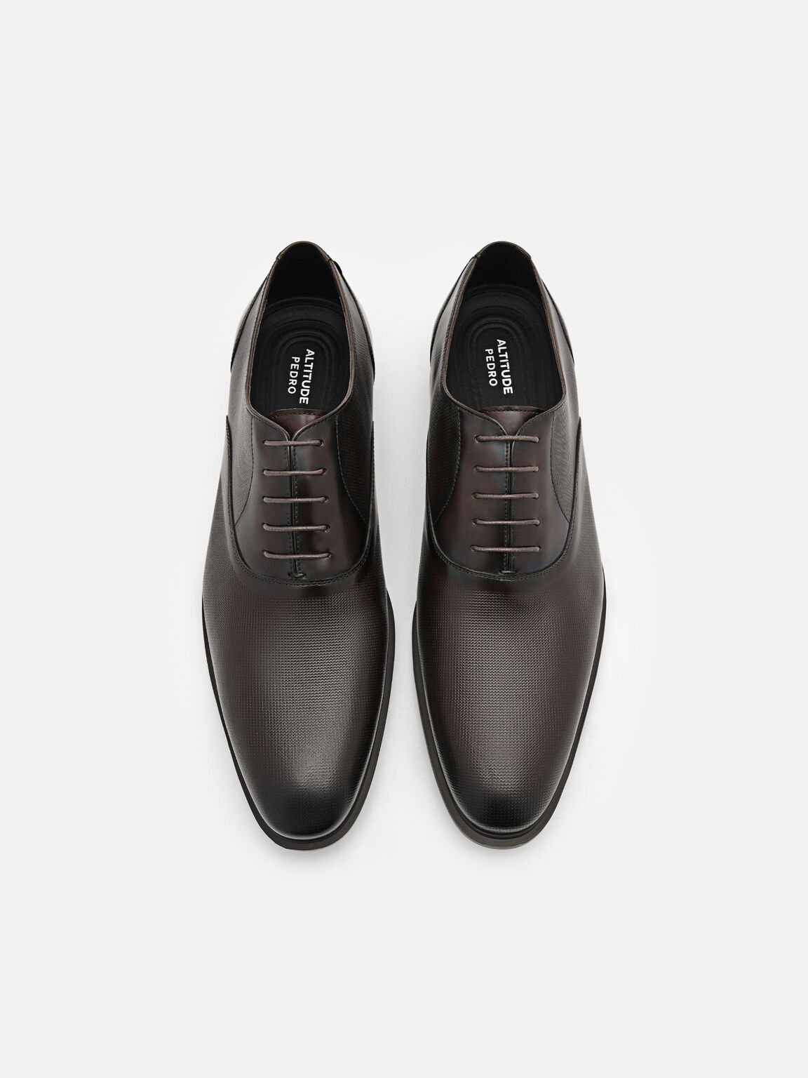 Altitude Lightweight Leather Oxford Shoes, Dark Brown