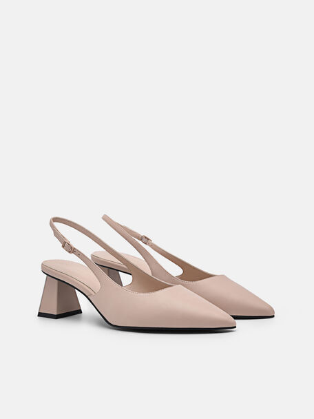 PEDRO Studio Aly Leather Pumps, Nude