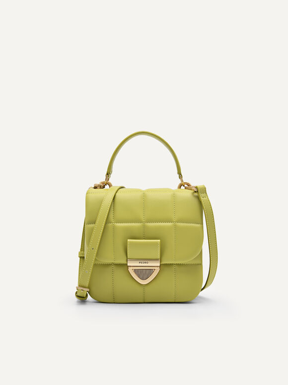 Mini Quilted Shoulder Bag, Olive