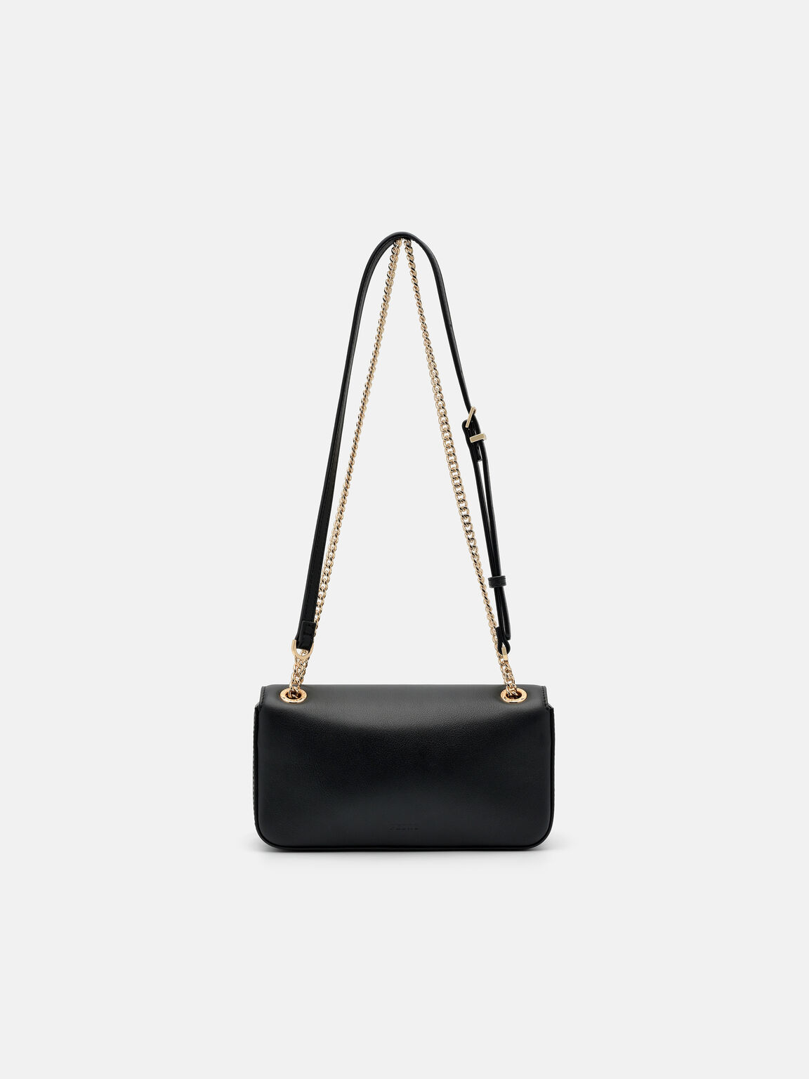 Farida Leather Mini Shoulder Bag, Black