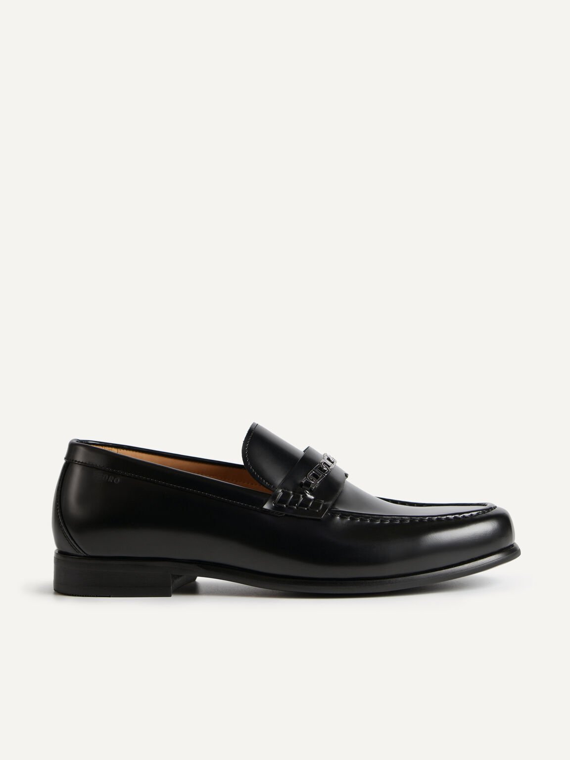 Black Icon Leather Penny Loafers - PEDRO SG