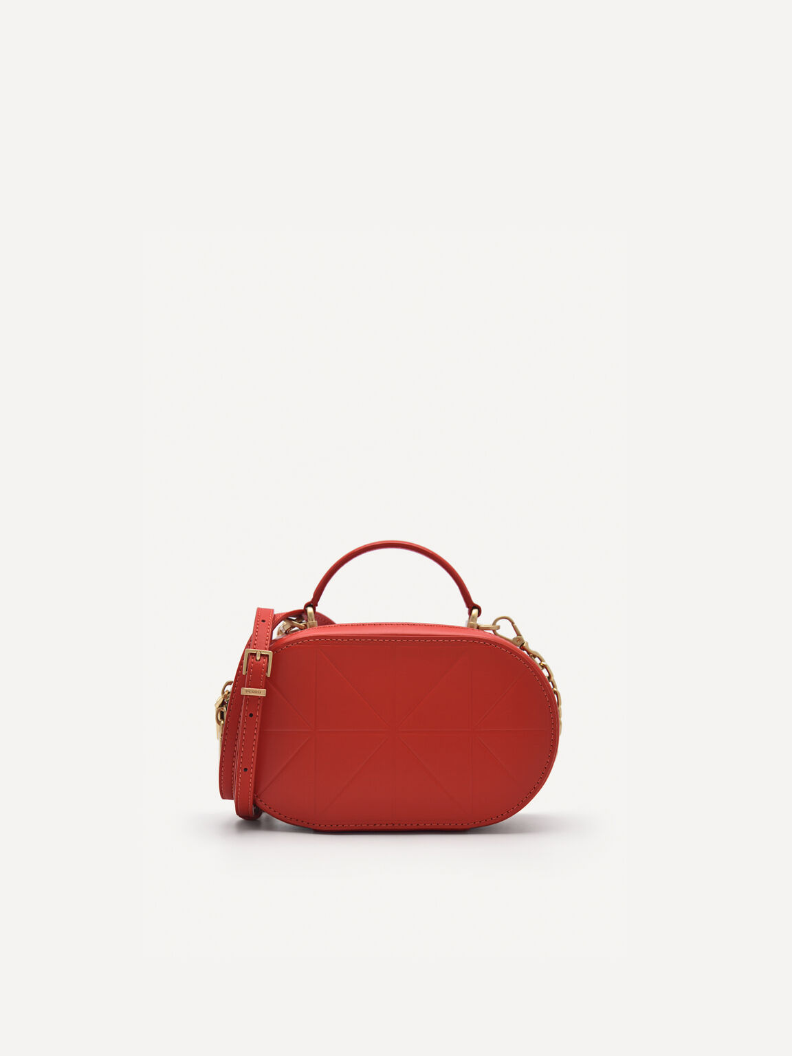 PEDRO Studio Cara Leather Mini Shoulder Bag in Pixel - Red