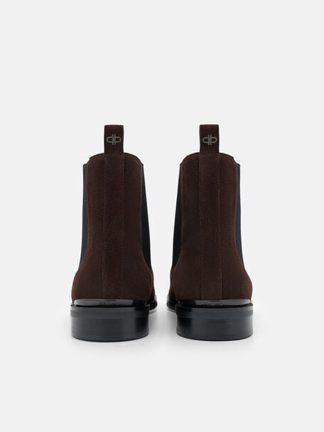 Chace Suede Chelsea Boots, Espresso Brown Suede