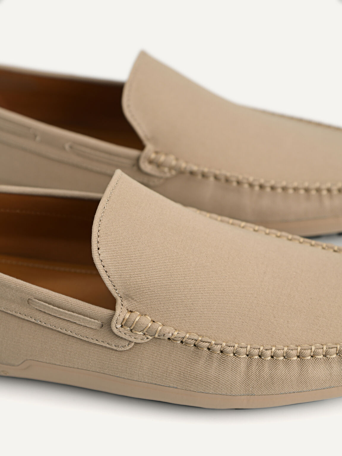 Canvas Moccasins, Taupe, hi-res