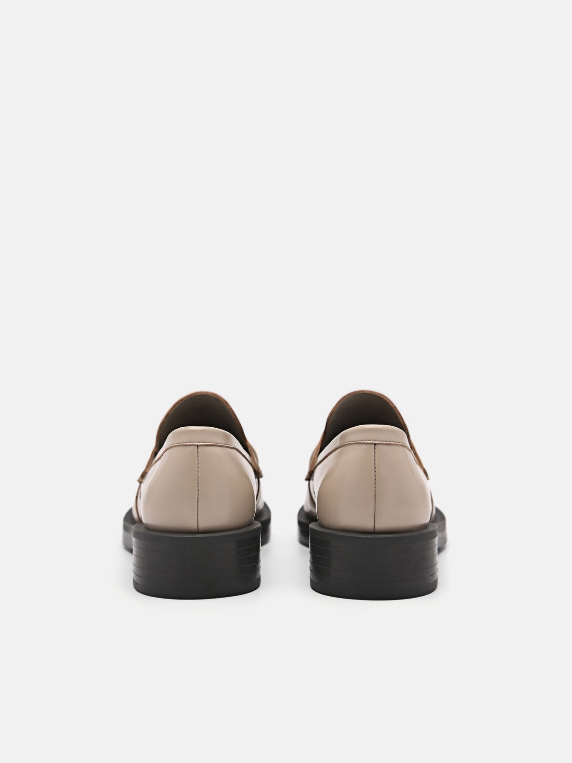 PEDRO Icon Leather Loafers, Taupe