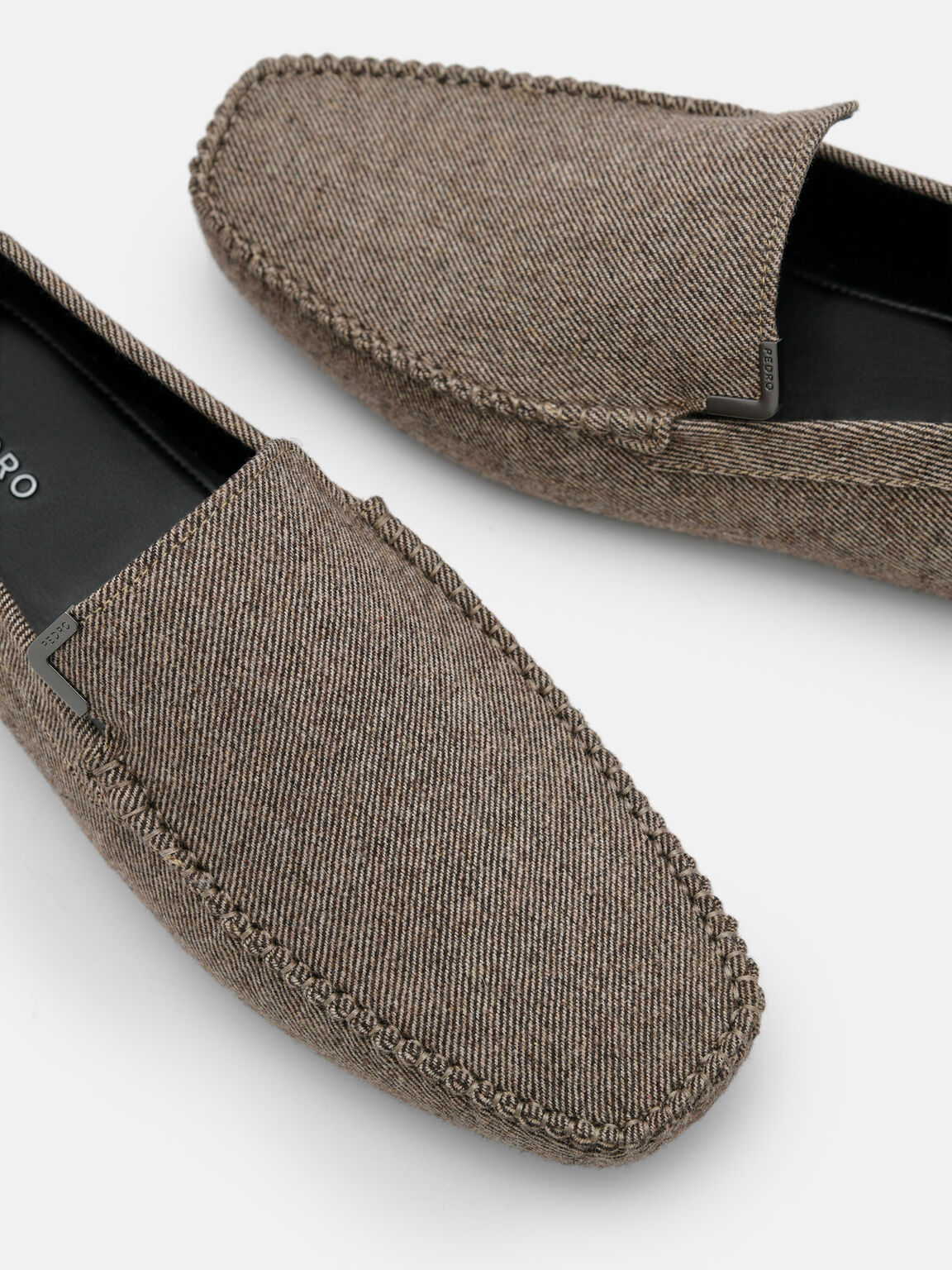 Fabric Moccasins, Taupe