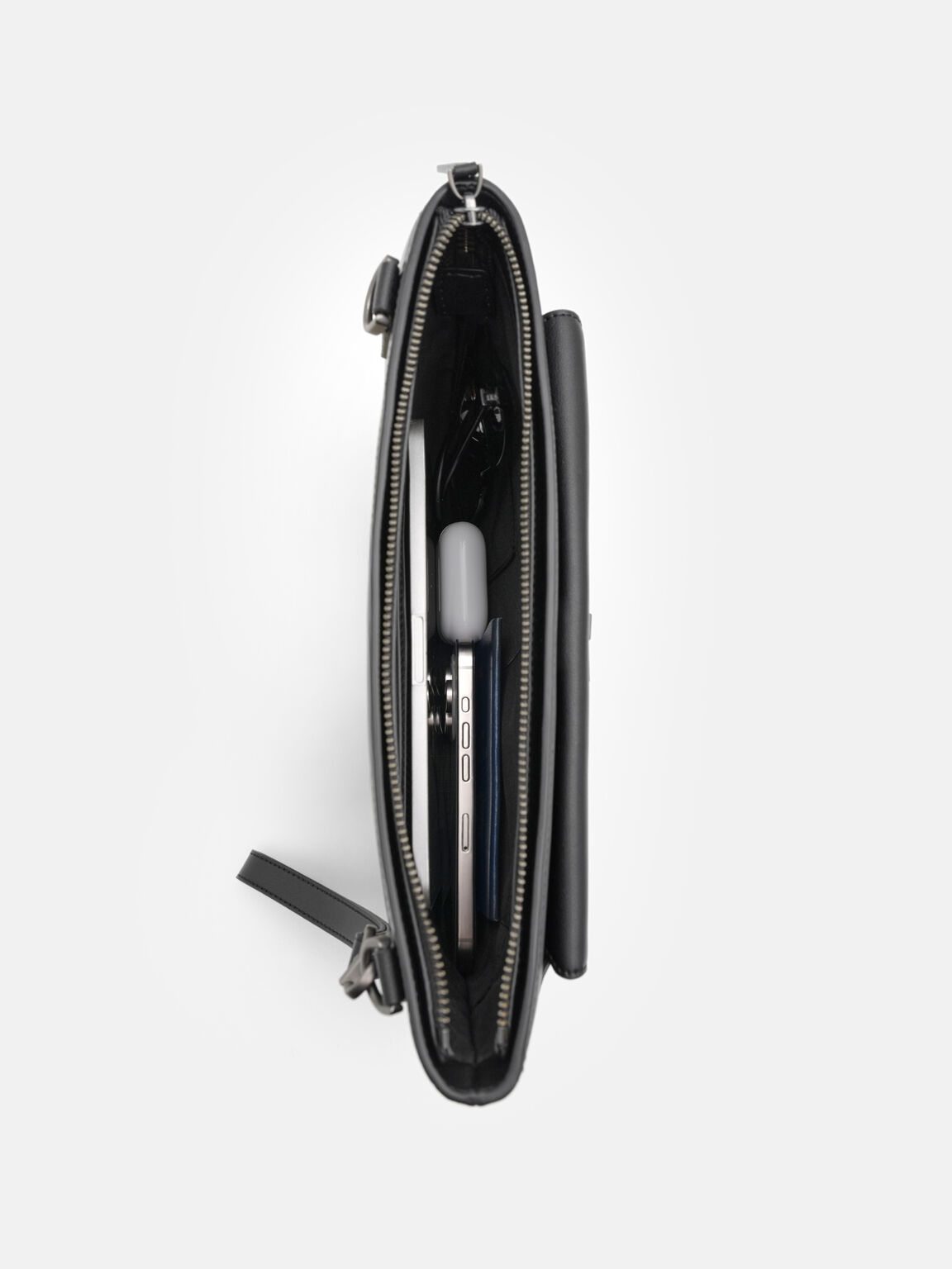 Jatte Portfolio Bag, Black Textured